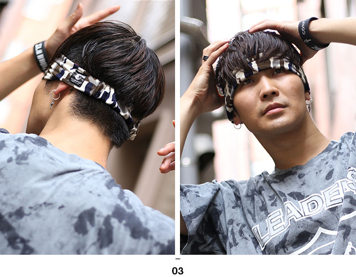 CLUB NO1Z クラブノイズ ヘッドバンド ヘアバンド 迷彩 : 本格派大人の