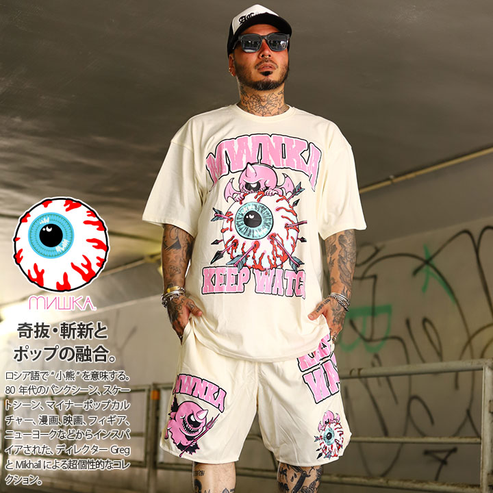 MISHKA（ミシカ） 上下セット 半袖 ブランド Tシャツ ハーフパンツ