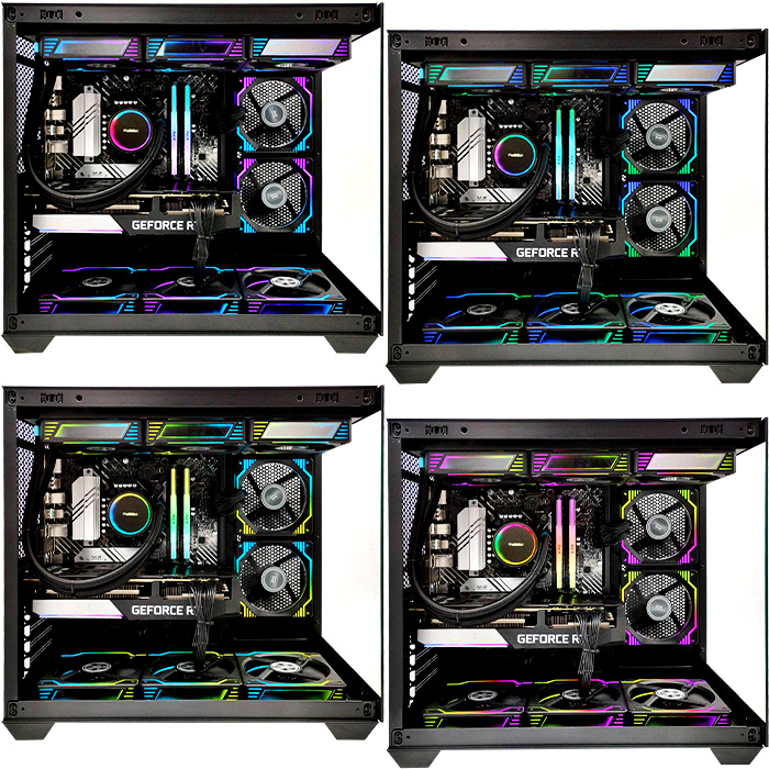 PASOUL ゲーミングPC 黒海景房シームレス HJF-ATX（BK）水冷 GeForce