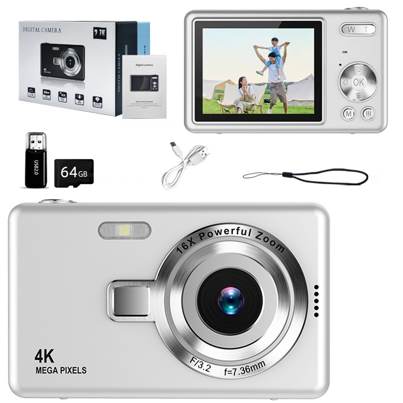 デジタルカメラ 1080FHD 5000万画素 8倍ズーム IPS大画面 防塵 軽量