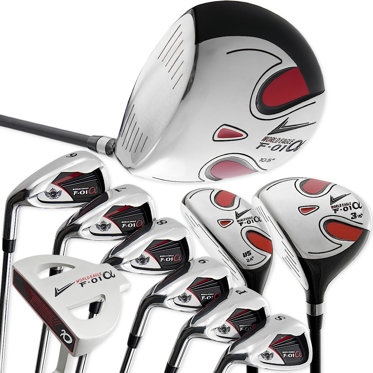 WORLD EAGLE ゴルフクラブセット ワールドイーグル メンズ F-01α 12点