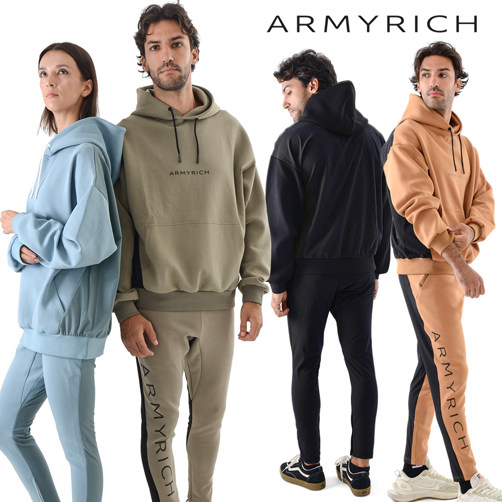セットアップ メンズ ARMYRICH ナイロン切替ボンディングパーカー