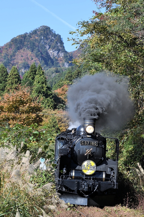 27)鳥居上のSカーブ(三川→津川): 会津の自然と汽車 & 北信の田舎暮らし