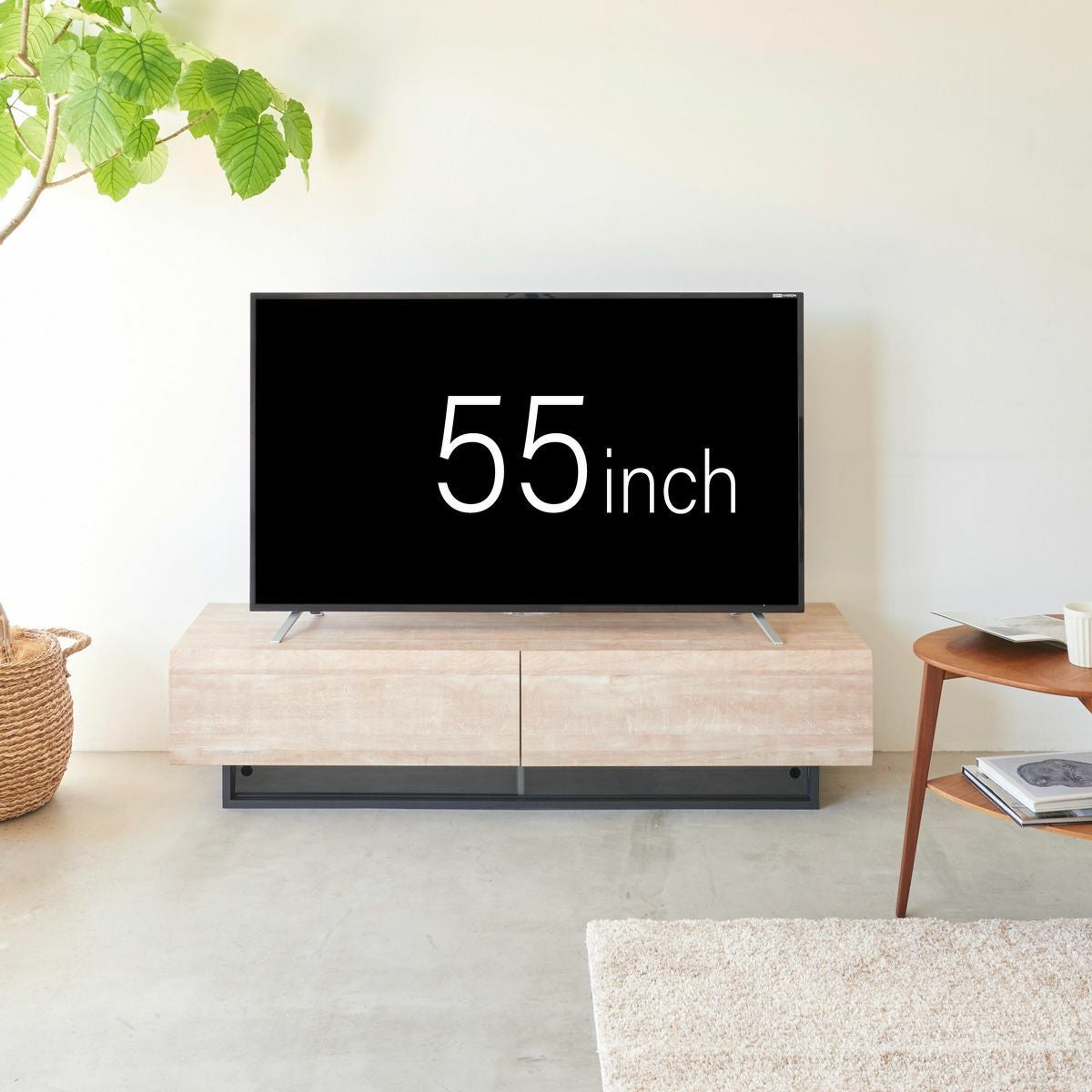 テレビ台 幅150cm 高さ36cm ナチュラルブラウン 65V型対応 木質感の