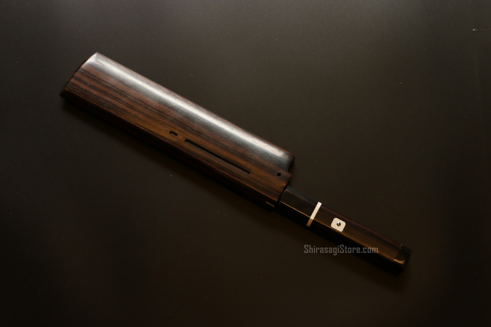 水野鍛錬所「源昭忠」本焼 薄刃包丁 デラックス 青二鋼 鞘付 8寸