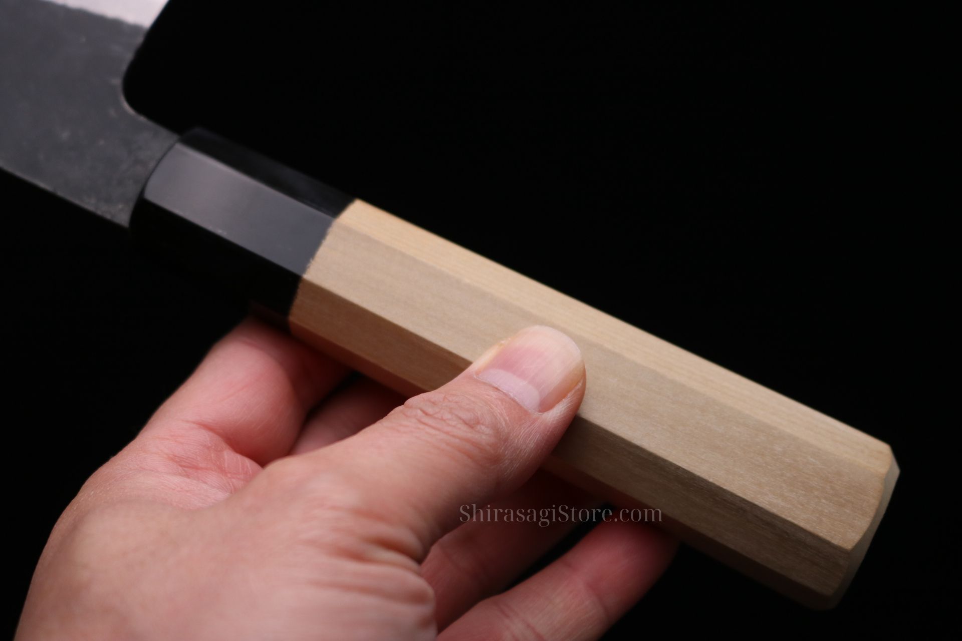 藤原良明作（加藤清志）牛刀 和包丁 青鋼 黒打仕上 8寸