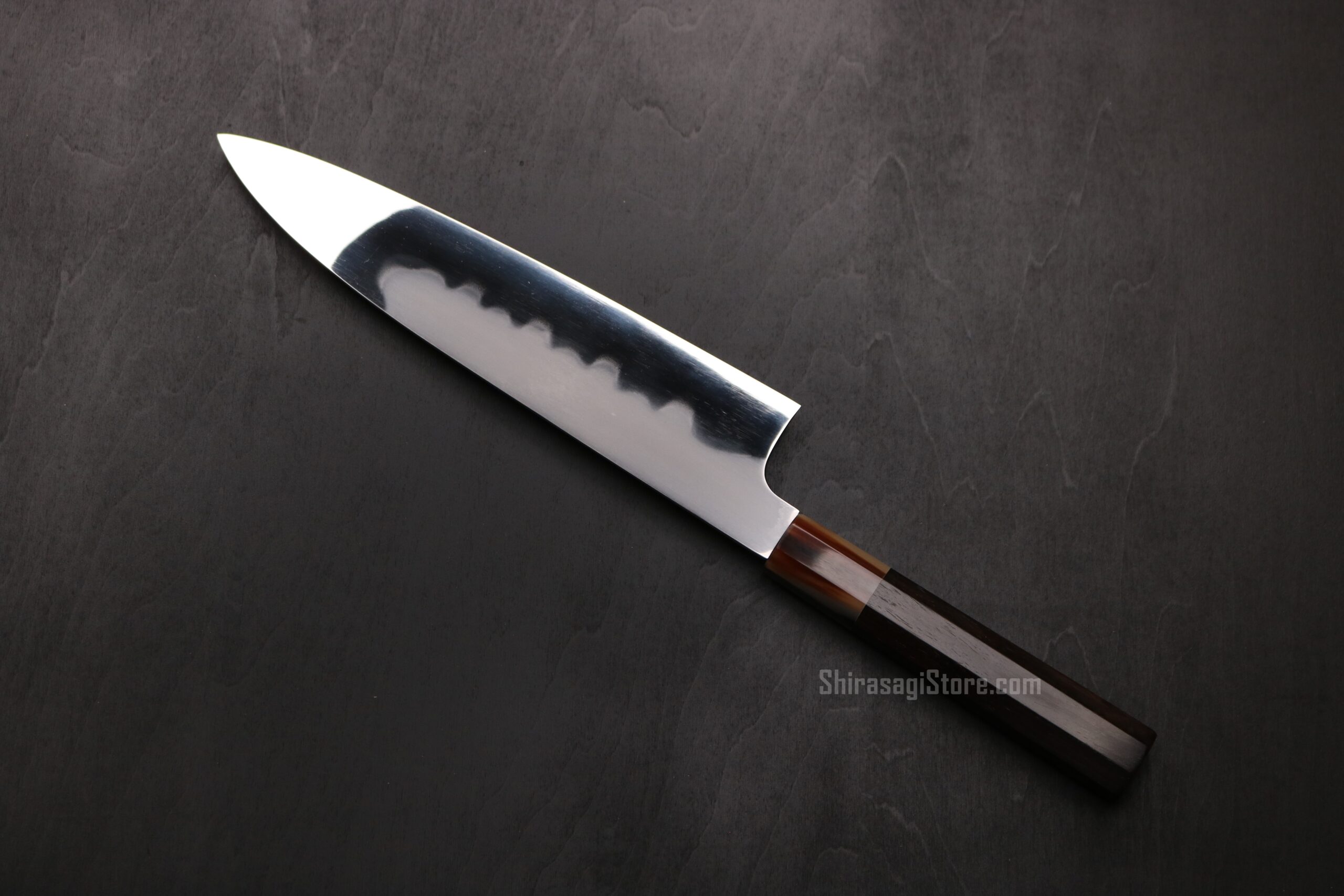 水野鍛錬所「源昭忠」本焼 和牛刀 デラックス 青二鋼 両鏡面 8寸