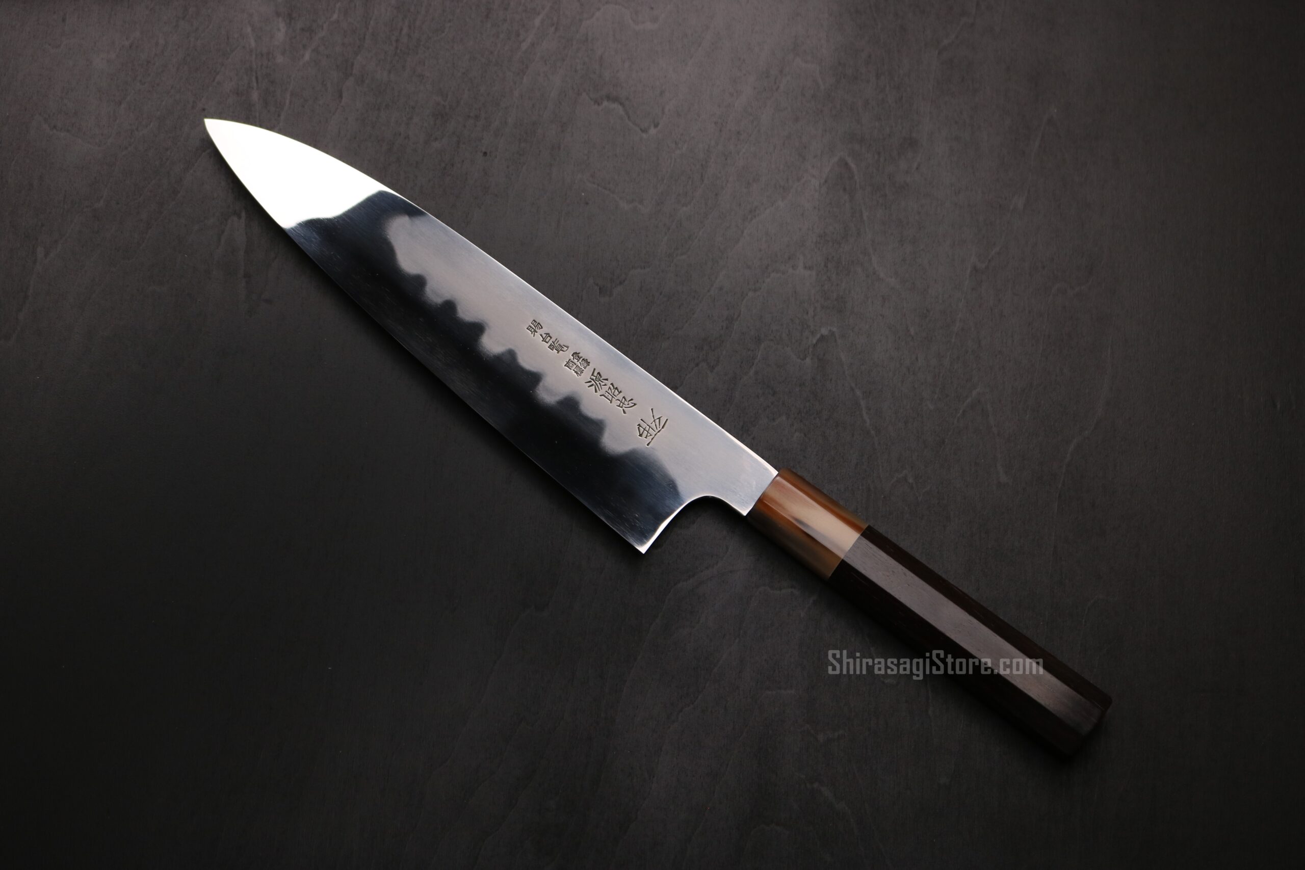水野鍛錬所「源昭忠」本焼 和牛刀 デラックス 青二鋼 両鏡面 8寸