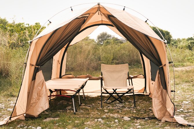 GOGlamping カヌー自立式トンネルテントがソロキャンプで最高な理由