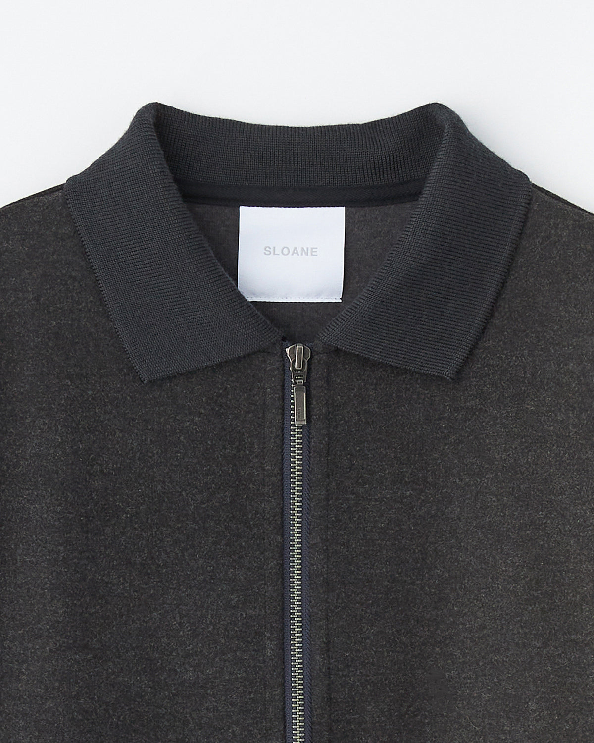 UNISEX】ウール混ジャージー 襟付きZIPブルゾン SL9W-T754