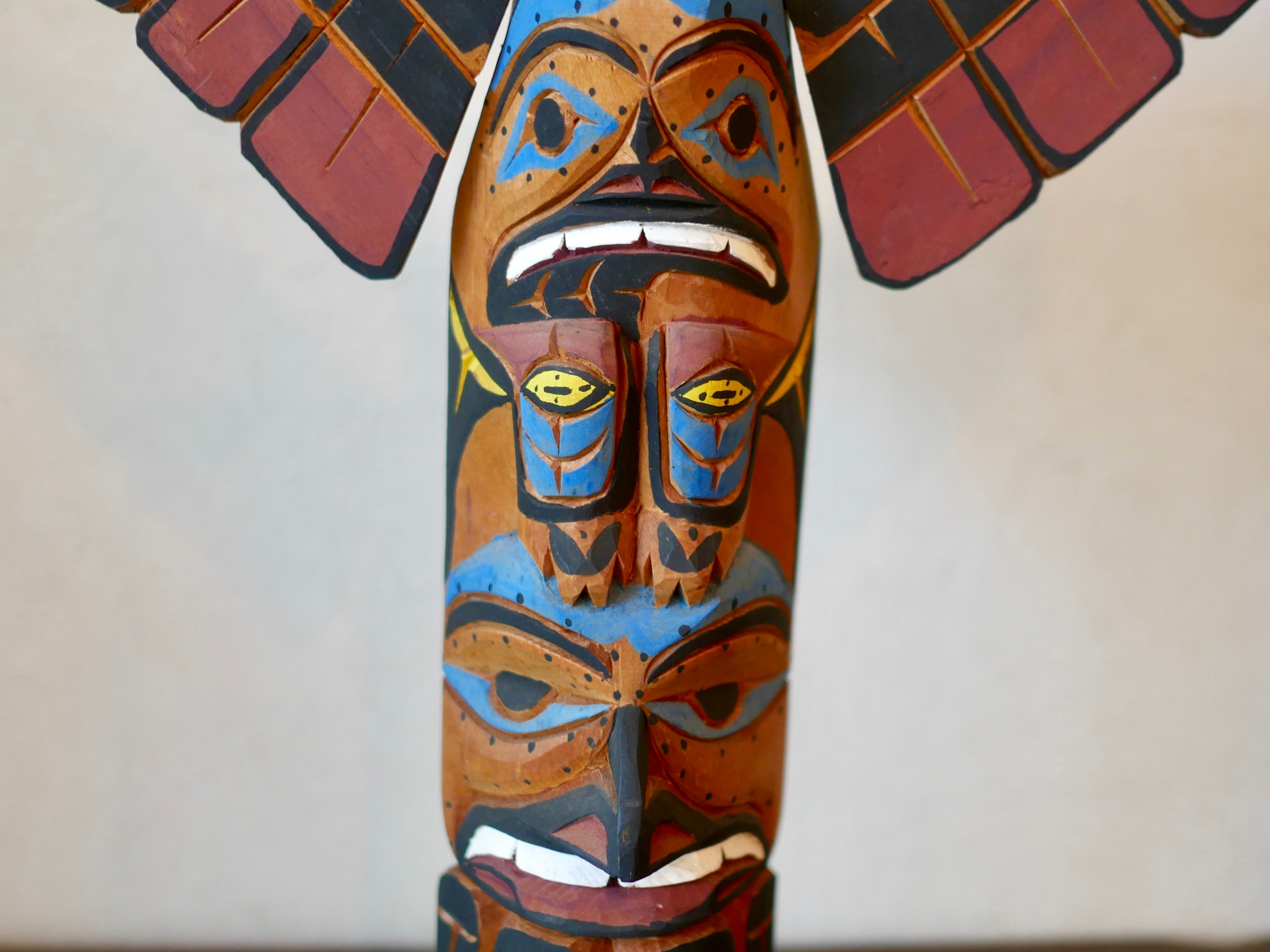 トーテムポール 木彫り 彫刻 Totem Pole – smileantiques