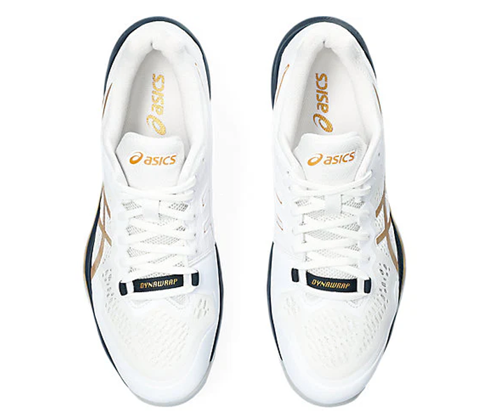 Closeout - Asics Sky Elite FF 2 Men's Court Shoes, White/Pure Gold