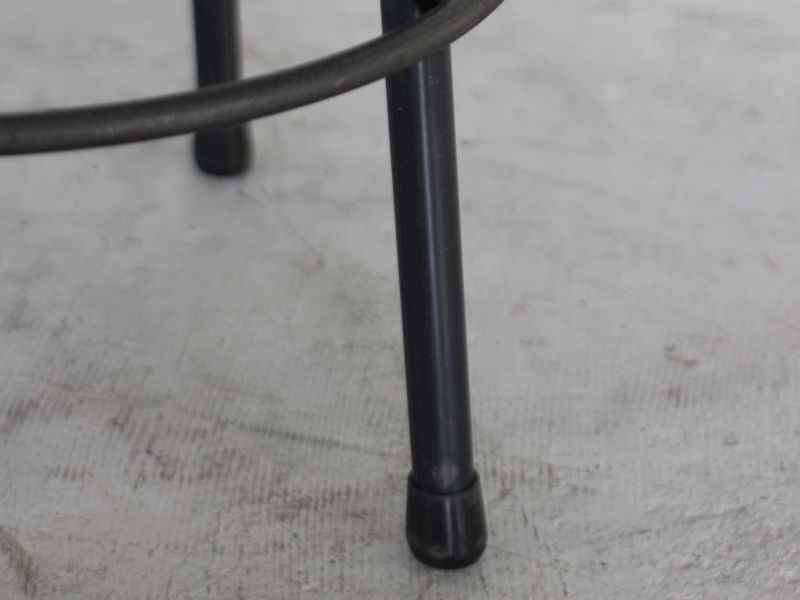 送料無料≪鉄脚ローテーションスツール≫【ハイタイプ /無垢木座面