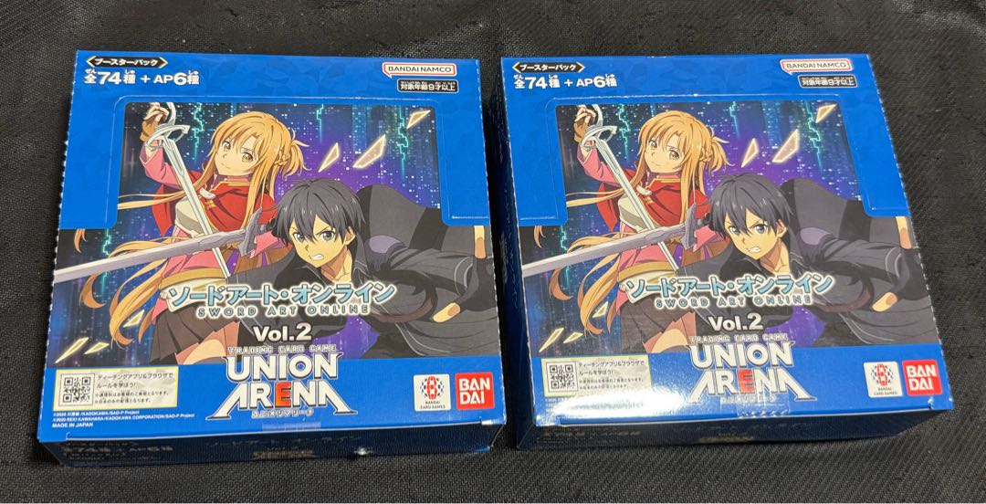 ユニオンアリーナ ソードアートオンラインvol2 3BOX テープ付き 【公式