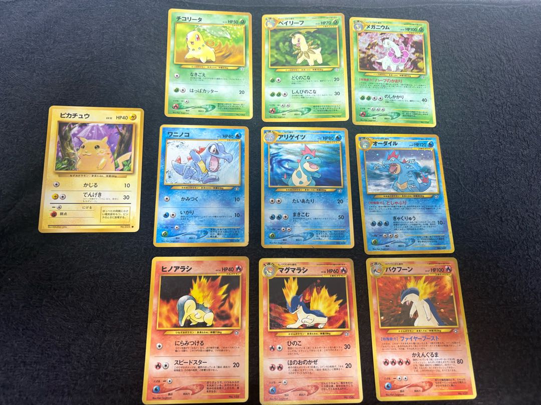 旧裏 バクフーン オーダイル メガニウム 進化過程付き セット売り