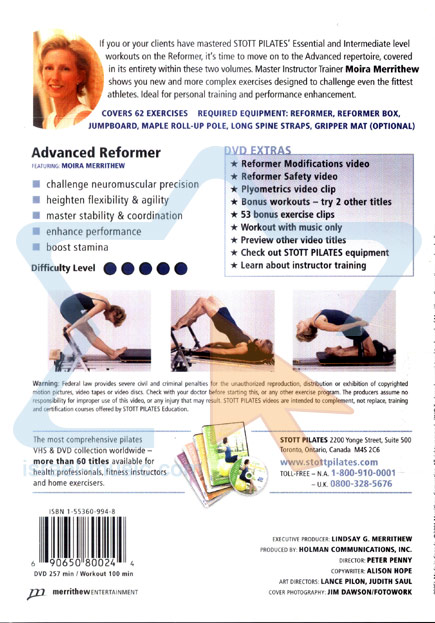 Stott Pilates - Advanced Reformer by Moira Merrithew