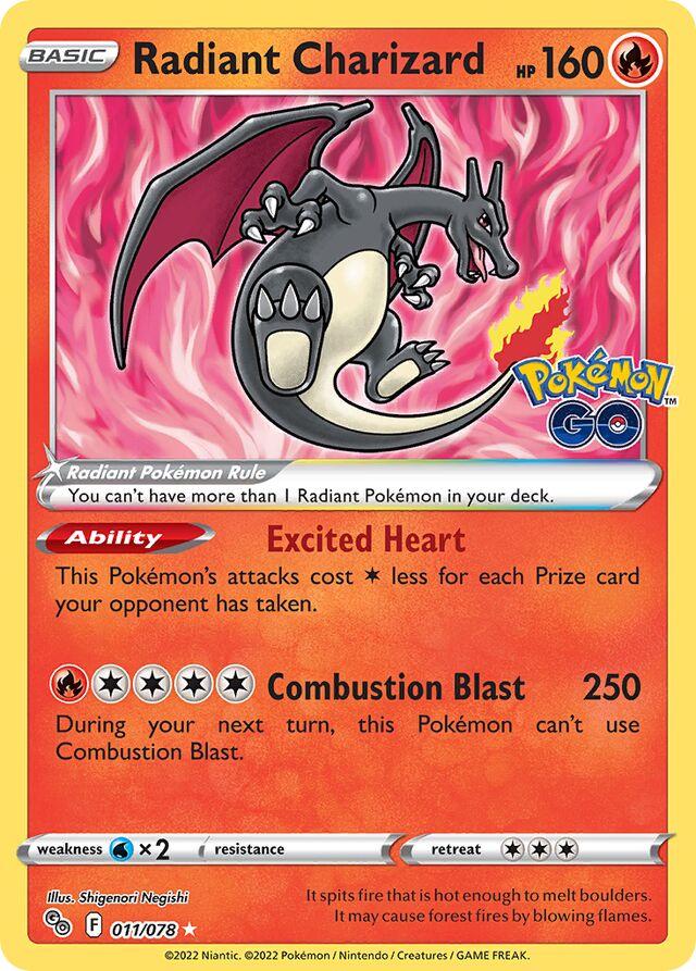 Radiant Charizard #11 Prices | Pokemon Go | Pokemon Cards