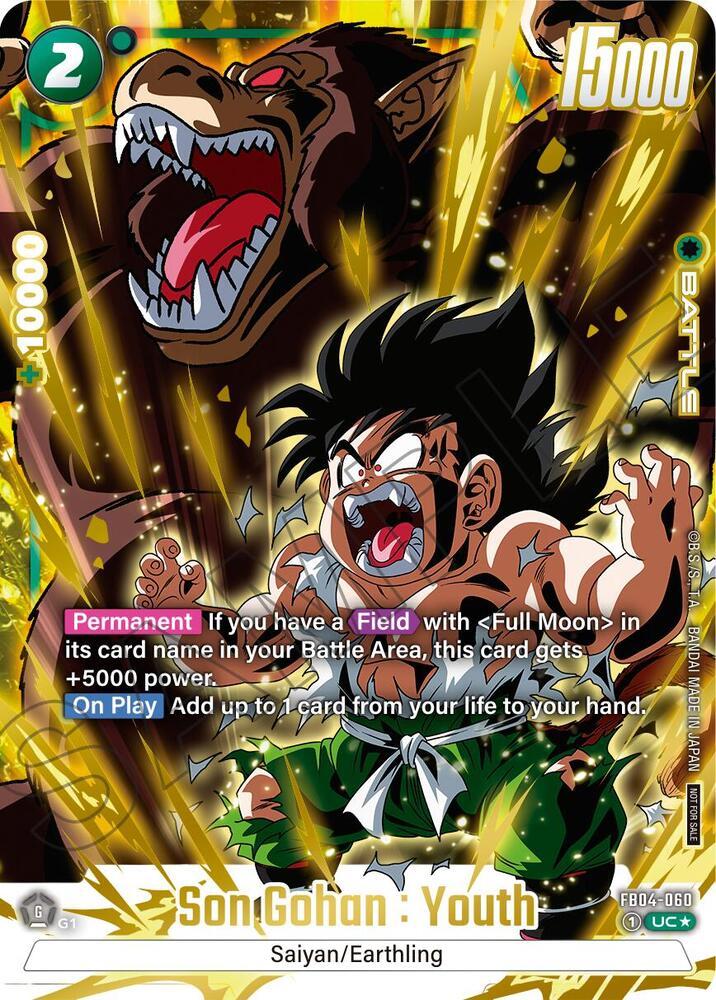 Son Gohan: Youth [Alternate Art] FB04-060 Prices | Dragon Ball