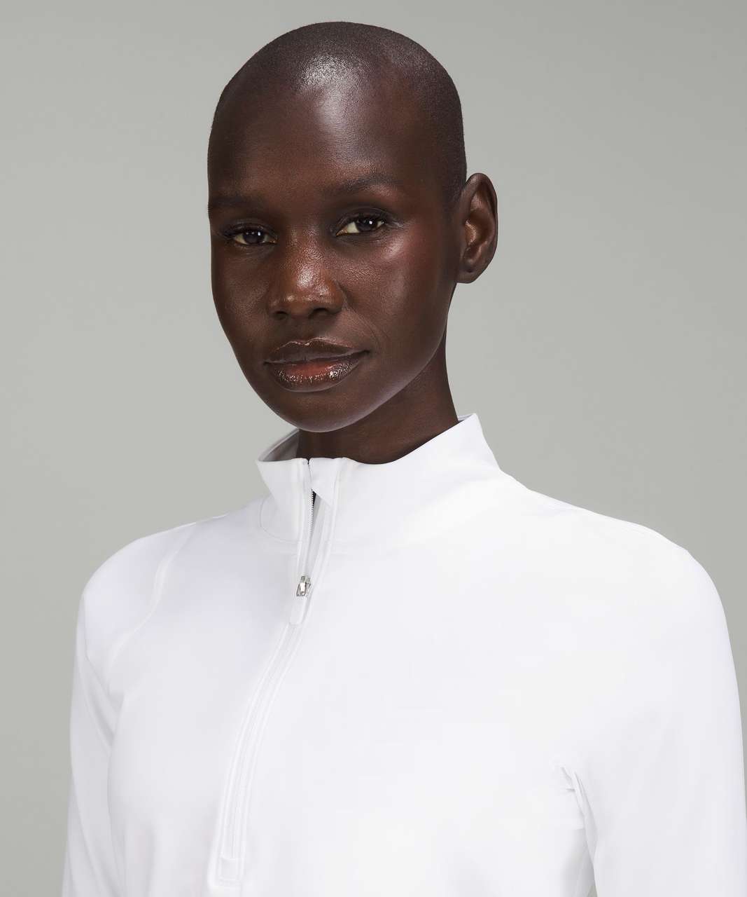Lululemon Nulux Half-Zip Long Sleeve Shirt - White - lulu fanatics
