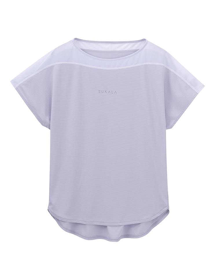 SUKALA】アクティブシアーカラーTee(Mサイズ ライトベージュ・モーヴ