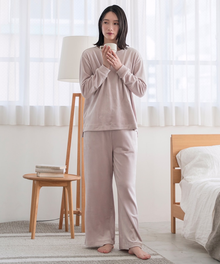 SUKALA HOME】リラックスフィルセラシャギーベロアパジャマ(M・Lサイズ