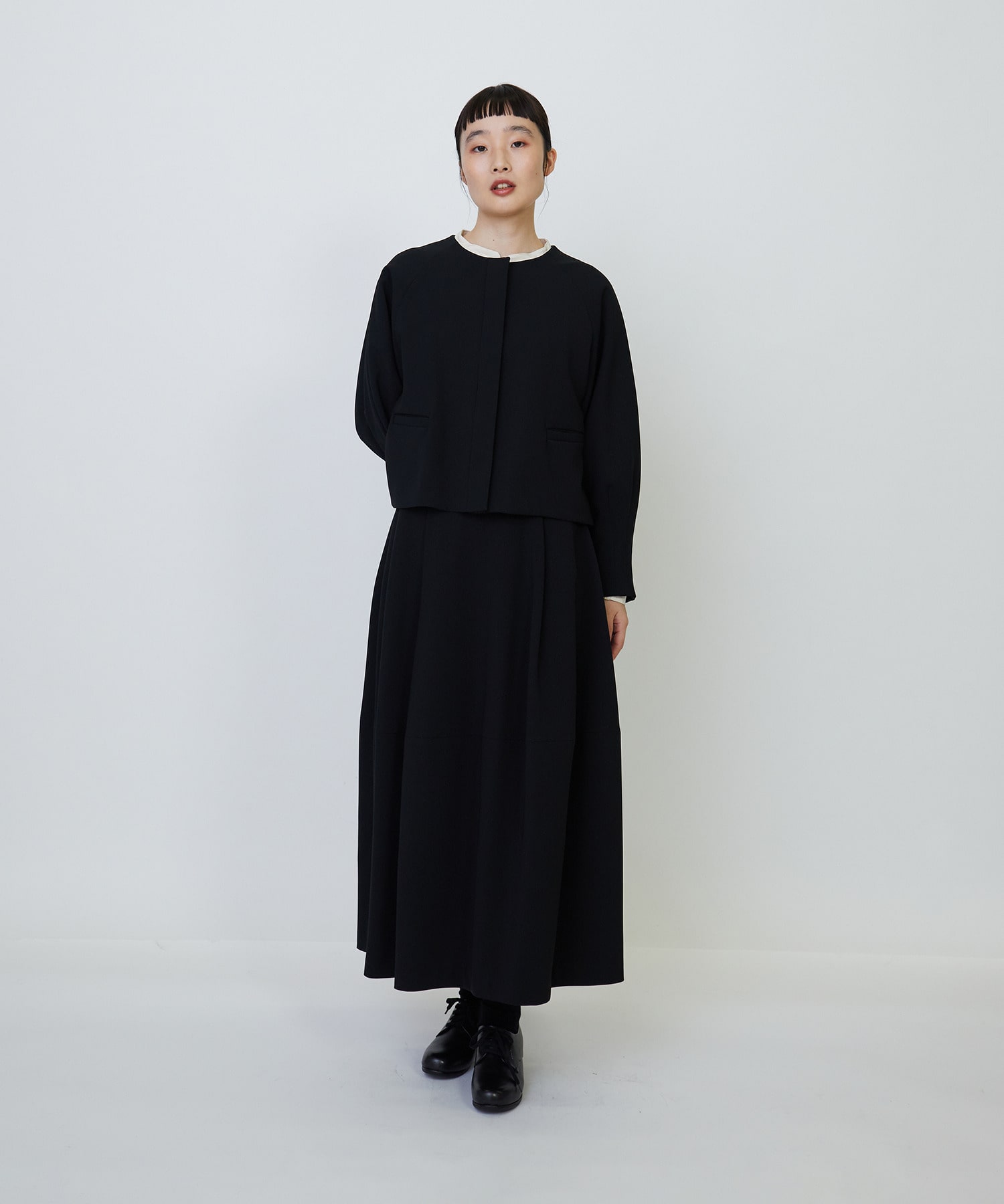 セットアップ】エコダブルクロスノーカラージャケット｜BIGI online