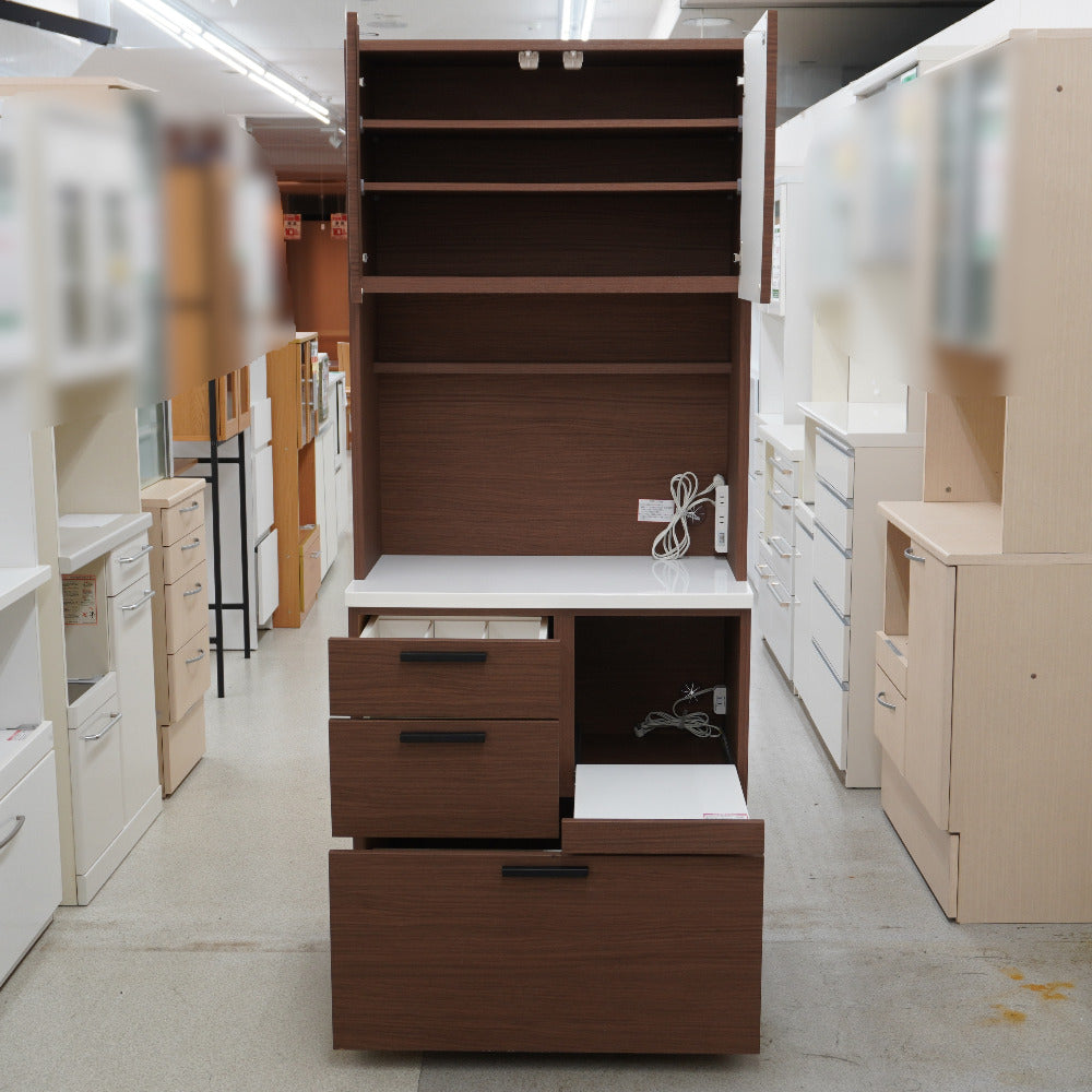 NITORI ニトリ 家具 キッチンボード ソレル80 80KB MBR ミドルブラウン