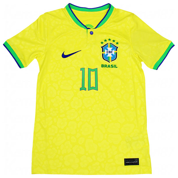 ジュニア ブラジル代表 2022 ホーム 半袖レプリカユニフォーム 10