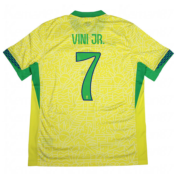 ブラジル代表 2024 ホーム 半袖レプリカユニフォーム 7.ヴィニシウスJR