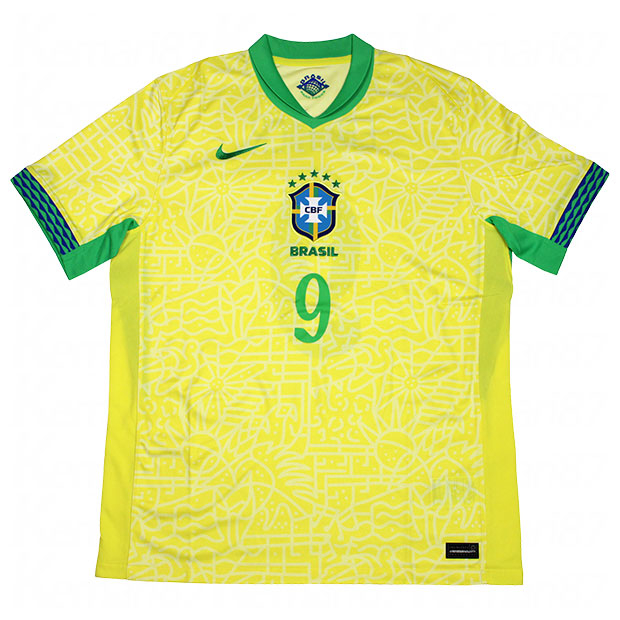 ブラジル代表 2024 ホーム 半袖レプリカユニフォーム 9.エンドリッキ