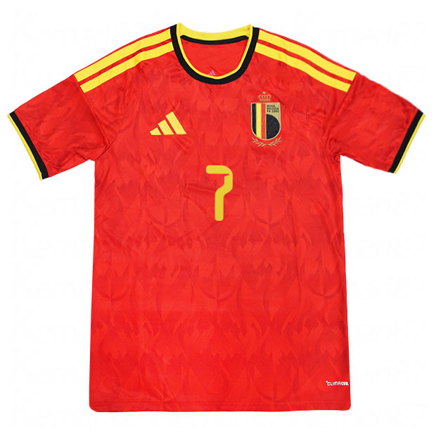 ベルギー代表 2026 ホーム 半袖レプリカユニフォーム 7.ケヴィン・デ