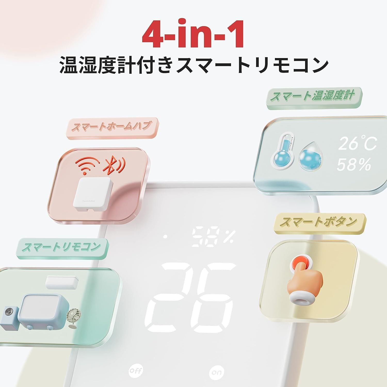 SwitchBot 気化式加湿器 ハブ2 セット （気化式加湿器＋スマート