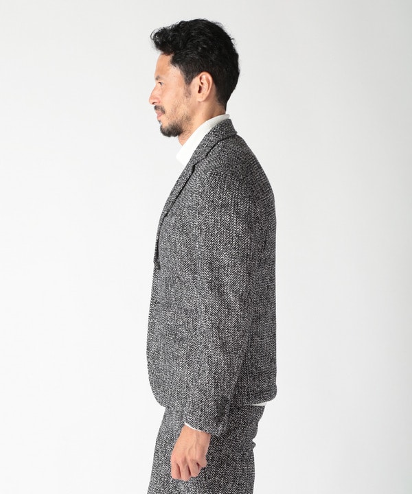 ワッフルフリースプリントジャケット（セットアップ対応）｜メンズ