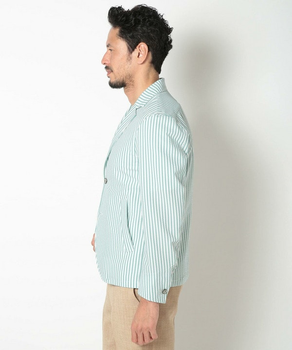 COOL MAX】サッカーストライプテーラードジャケット｜メンズ