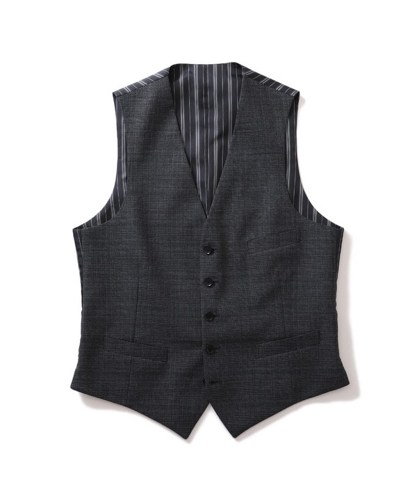 TRブッチャーグレンチェックストレッチベスト（セットアップ対応