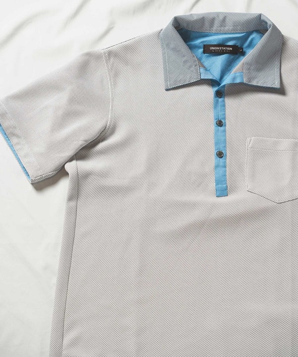 ハニカム裏メッシュイタリアンカラーポロシャツ｜メンズファッション