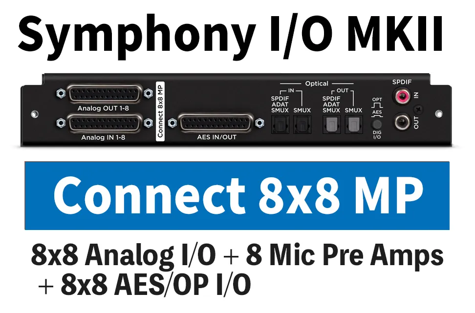 Apogee 8x8 Analog I/O + 8 Mic Pre Amps + 8x8 AES/OP I/O (SYM2