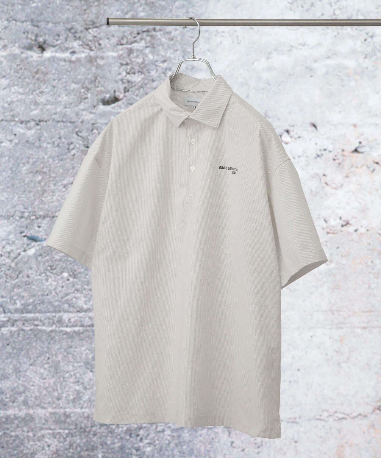 nano universe GOLF / ストライプ半袖シャツ