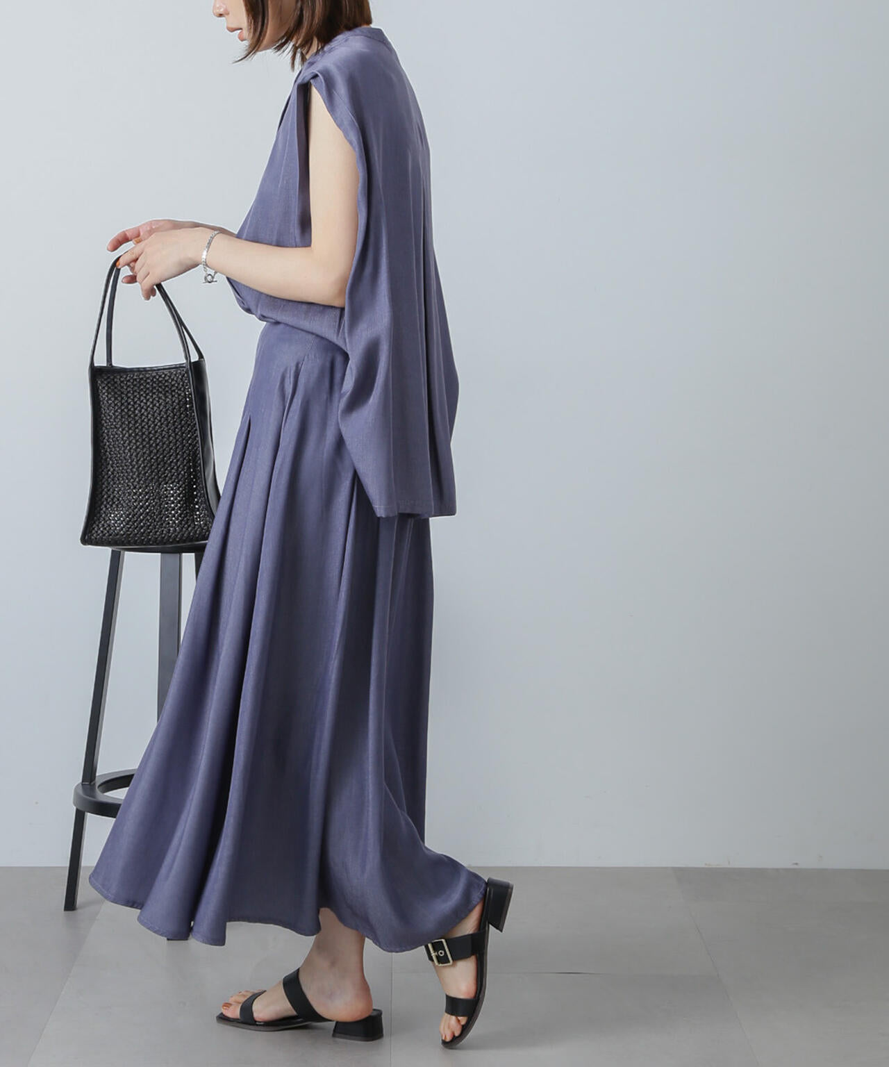 フレア マキシ スカート (セットアップ可)