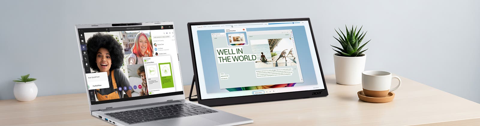 Acer モバイルモニター 15.6インチ タッチディスプレイ 10点マルチ