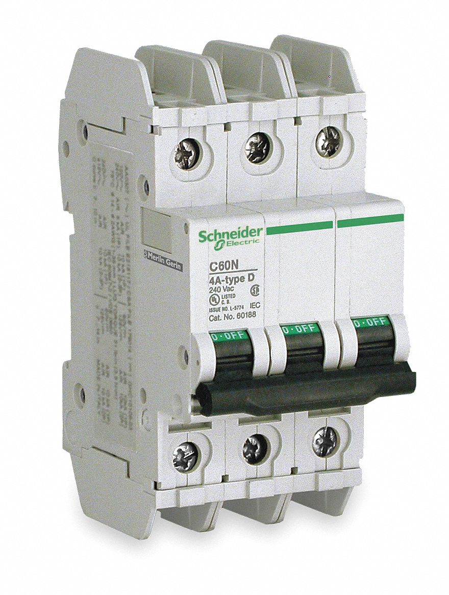 SCHNEIDER ELECTRIC, 30 A Amps, 60/125V DC, Miniature Circuit