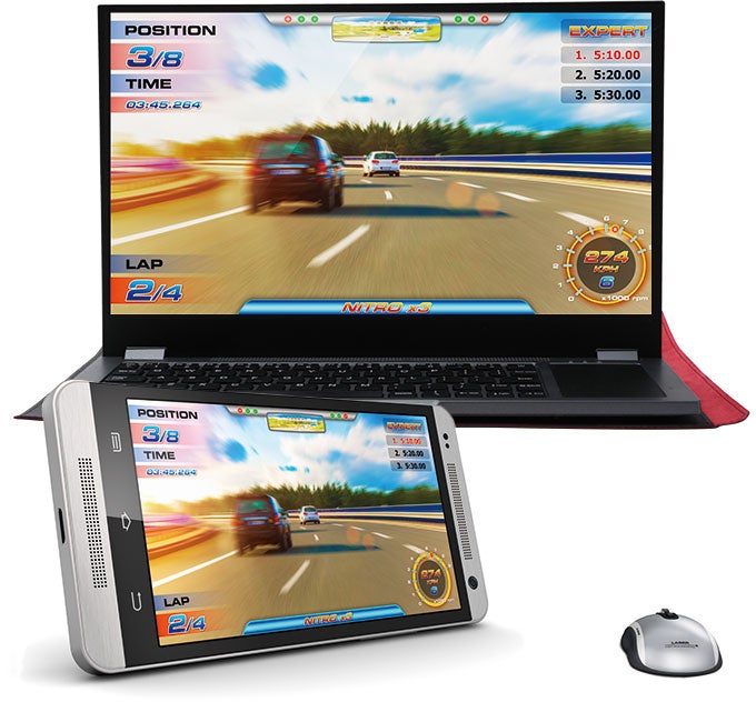 スマホがPC化する！大きな画面とキーボードで移動時間も作業がはかどる