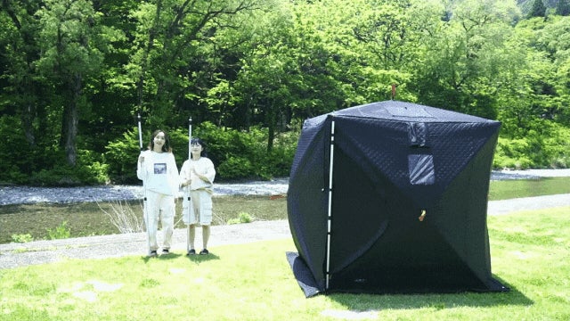 サウナもキャンプも一台二役！高い熱効率を実現する構造！ABiLのテント