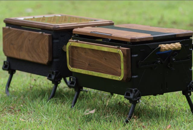 ウォルナット×真鍮【シェルフコンテナ25専用・サイドテーブル】簡単