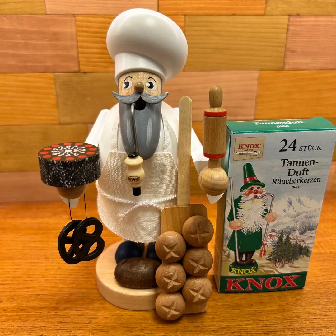 KWO スモーキングマン ドイツ製 木製人形 フィッシャーマン