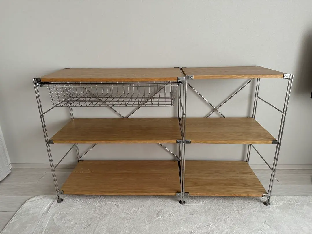 2026年最新】無印 ユニットシェルフ ステンレスワイヤーバスケットの