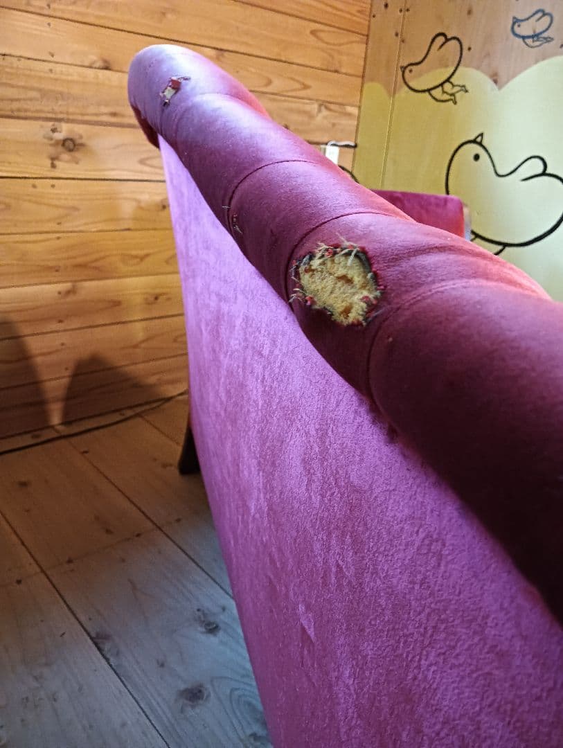 2-3人掛け ワインレッド ベルベットソファ 昭和ロマン - メルカリ