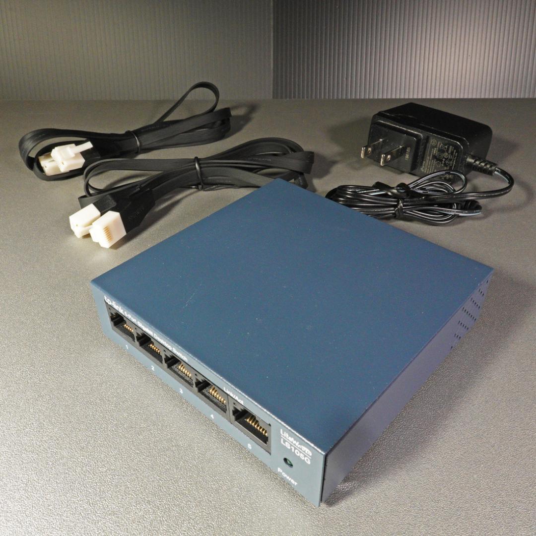 TP-Link 5ポート・スイッチングハブ ＋ LANケーブル2本【良品