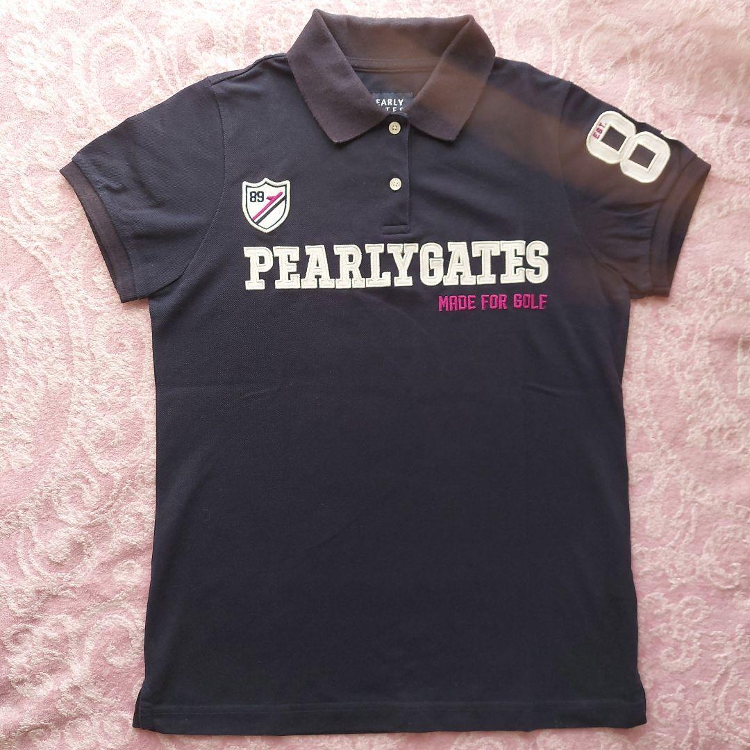 PEARLY GATES ネイビー ポロシャツ サイズ0 - メルカリ