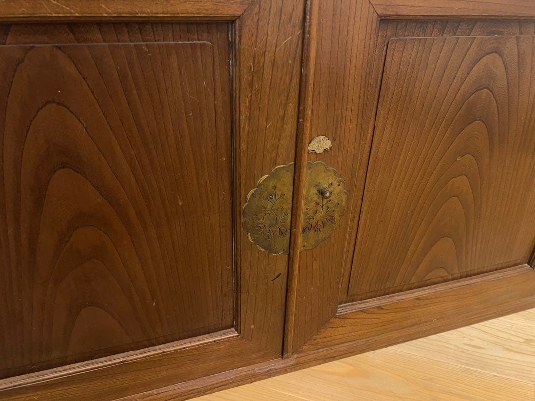 ローボード 棚 木製 M084 古道具 古家具 和家具 ビンテージ